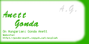 anett gonda business card